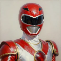 realistic Portrait painting of Forrest Gump as a Power Ranger, made by Michaelangelo, physical painting, Sharp focus,digital art, bright colors,fine art, trending on Artstation, unreal engine.