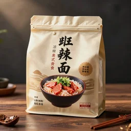 a package of samurai food, product photo,