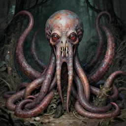 jean paul sartre as a tentacle monster