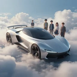 concept car. art by jesper ejsing, feng zhu, makoto shinkai, lois van baarle, ilya kuvshinov, rossdraws. clouds by rhads. global light 3 d rtx hdr