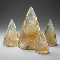 high-resolution photograph of gysa piramyds made out of gelatine