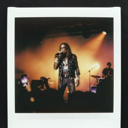 80s polaroid colour flash photograph of Rob Zombie concert