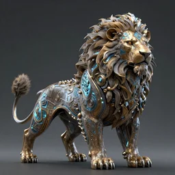 ancient king cyber magic lion, intricate hyperdetailed, artstation, cgsociety, 8k
