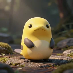 a cute platypus art toy, 3 d design render