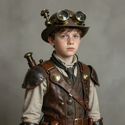 (((((portrait of boy dressed as steampunk explorer scientist . muted colors.))))) by Jean-Baptiste Monge !!!!!!!!!!!!!!!!!!!!!!!!!!!