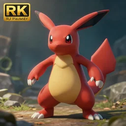 a new species of red pokemon | created by rj palmer | character design | artstation | highly realistic | concept art | illustration | cinematic lighting | photorealism | 8 k | anime