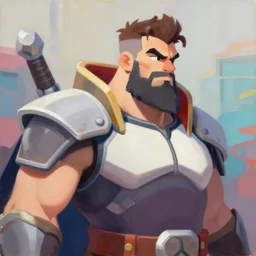 greg manchess portrait painting of overloard as overwatch character, medium shot, asymmetrical, profile picture, organic painting, sunny day, matte painting, bold shapes, hard edges, street art, trending on artstation, by huang guangjian and gil elvgren and sachin teng