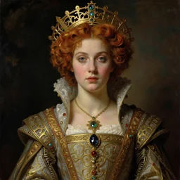 detailed realistic half body portrait of a beautiful young medieval queen by jean delville, art nouveau, symbolist, visionary, gothic