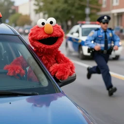 drunk driving elmo being chased by the police
