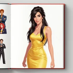 Amy Winehouse in yellow dress in a  blade and soul  spinoff artbook  rendered by the artist Taran Fiddler,  Joe Madureira, Nadezhda Tikhomirova, Jiyun Chae,   Lê Long, trending on Artstation by Hyung Tae Kim, artbook, Stanley Artgerm Lau, WLOP, Rossdraws , James Gurney