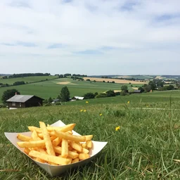 monet landscape with french fries