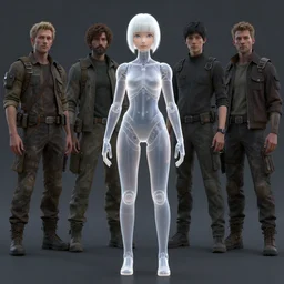 weta movie still full body portrait photo, mesh render, of 小 柔 seeu as a translucent plastic cyborg girl by weta, wlop, ilya kuvshinov, rossdraws, artgerm, anime, liosh, mucha
