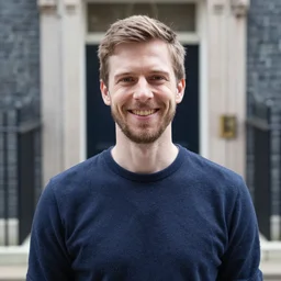 portrait of an average british male smiling