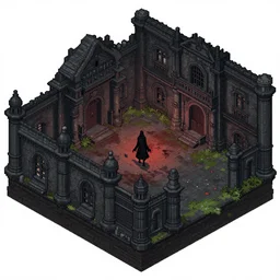 bloodborne as a 3 2 - bit game, screenshot, isometric