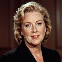 “Meryl Streep portrait, color vintage magazine illustration 1950”