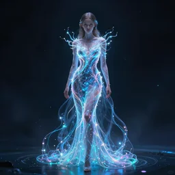 alexis dziena! dream of anya taylor joy in a bioluminescent gown made up of plasma, high level of detail, 8 k in the style of heraldo ortegab