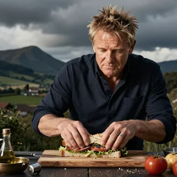 Gordon Ramsay making a sandwiches