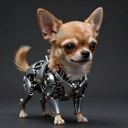 a stylized, vicious chihuahua cyborg, ultra realistic, dramatic lighting, intricate details, highly detailed by hajime sorayama, peter mohrbacher, boris vallejo, wayne barlowe,