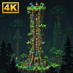 4k Forest Pylon from Terraria Game , Surrounded by deep forest by Craig Mullins, ilya kuvshinov, krenz cushart, epic , artgerm trending on artstation by Edward Hopper and Dan Mumford and WLOP and Rutkovsky, beksinski carl spitzweg moebius and tuomas kocar, intricate artwork by caravaggio, Unreal Engine 5, Lumen, Nanite