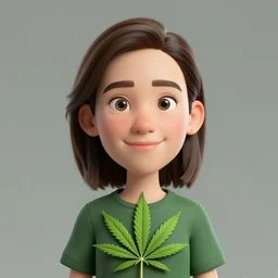 cartoon caricature portrait of a cannabis themed character. octane 4 k render by eyvind earle, female australian award winning political comedy illustration