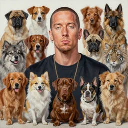 highly detailed oil painting of eminem surrounded by all the known species of flowers by olaf hayek, by moebius, by oliver vernon, by joseph moncada, by damon soule, by manabu ikeda, by kyle hotz, by dan mumford, by kilian eng