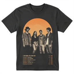 waves indie folk band tour t - shirt print