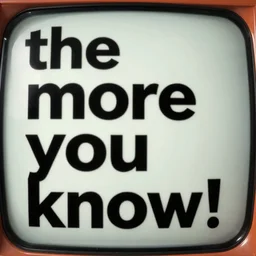 text :'the more you know! ', 1 9 8 0 s tv public service announcement