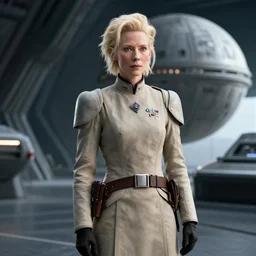 tilda swinton as imperial officer in Star Wars aboard the Death Star