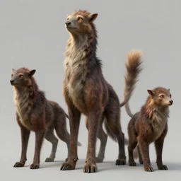 a tall mammalian alien species, short fur, concept art