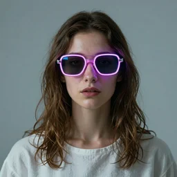 A beautiful portrait of the mother of jesus, neon sunglasses!, cyberpunk, photorealistic, realistic, detailed, high definition, 8k, octane, soft light, Masamune Shirow, irwin penn, cinematic shot, artstation