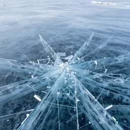 shattered ice surface, 8k, ultra realistic.