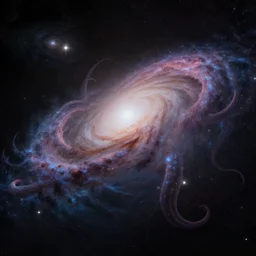 tentacles coming out of a galaxy, cosmos, sci-fi art, digital art, trending on artstation