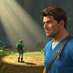 a screenshot of Link to the Past, playing as Ronald Reagan