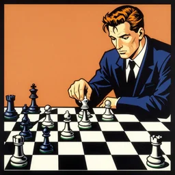 chess, by roy lichtenstein, pop art,