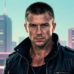 cyberpunk portrait of james bond