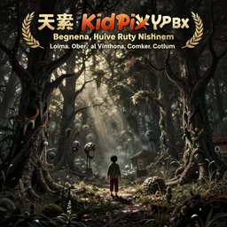 surreal horror artwork made in KidPix