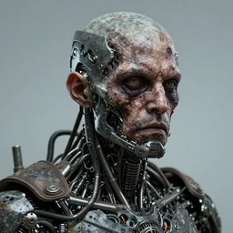 ultra realist intricate detailed horror portrait of a single rugged cyborg male, accurate features, industrial, apocalyptic, very intricate details, 8 k resolution, dramatic lighting, artstyle alex ries and zdzisław beksinski, award winning