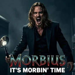 Michael Morbius played by Jared Leto from the Morbius movie screams IT'S MORBIN' TIME