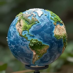 a miniature of a ecologic planet earth, trending on artstation