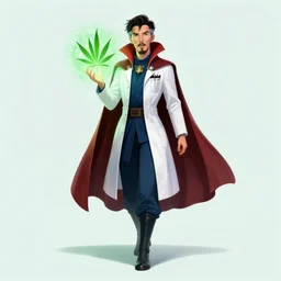 elizabeth chase olsen as female doctor strange, long shadow, light colors, green magic, weed marijuana, marijuana leaves, marijuana, by greg rutkowski, multiple dimensions, shattered glass, refractions, highly detailed, cinematic by francis tnehunreal, octane render, nvidia, concept art