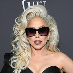 hilarious caricature of lady gaga with huge hair and huge shades
