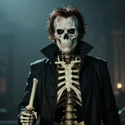 movie still of skeletor as hannibal lecter, 8 k, hd
