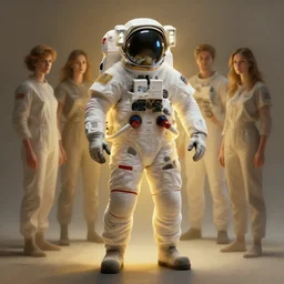 extremely detailed studio portrait of space astronaut, full body, soft light, golden glow, diffuse lighting, fantasy, intricate, surrealism!!!!, highly detailed, lifelike, photorealistic, digital painting, artstation, illustration, concept art, smooth, sharp focus, by greg rutkowski, chris tulloch mccabe, valentina remenar and asher duran,
