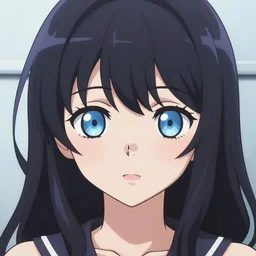 an anime girl with 4 eyes, she has four eyes. Four eyed anime waifu, pixiv