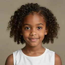 Little black girl in style of Charles M. Schulz