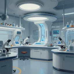a detailed painting of future science laboratory by wlop cinematic concept art detailed intricate lines