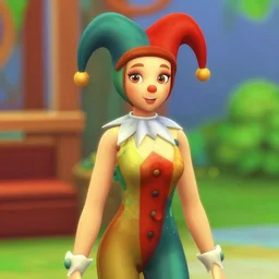 A jester as a Sim in Sims 3