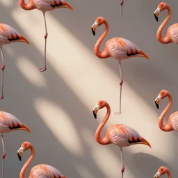 a repeating pattern of flamingos