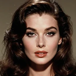 stunning award - winning portrait by peter lindbergh of a beautiful brunette woman. close up. vintage 1 9 7 0 s hollywood glamour. glossy shiny hair. dramatic high fashion makeup. canon 5 0 mm.