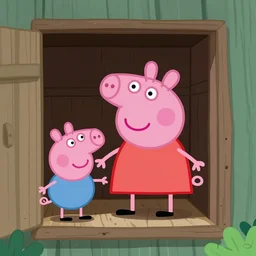 peppa pig trapping george pig in a closet